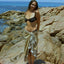 cotton beach sarong worn with bikini